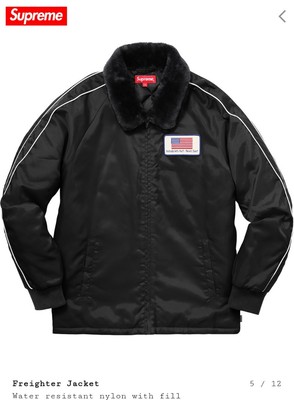 supreme freighter jacket red